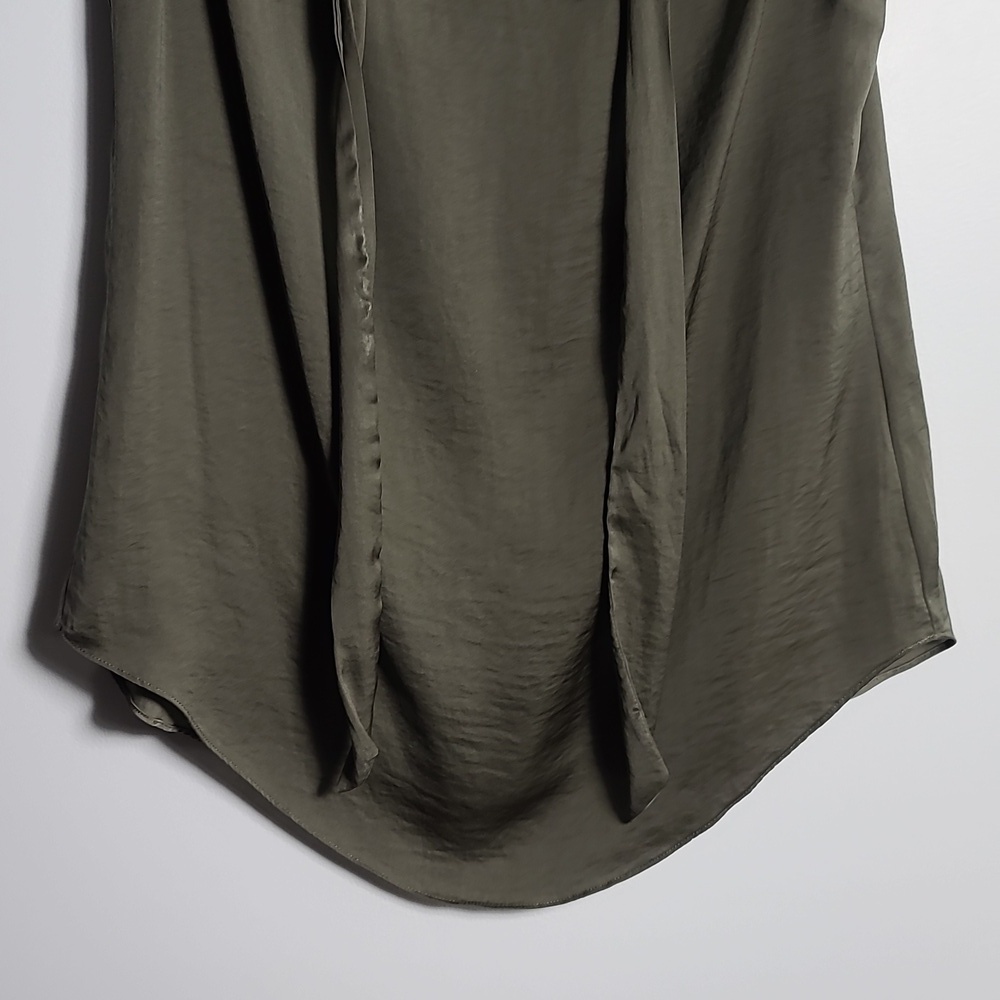 CABI Cinch Blouse Olive Green Sleeveless Tie Front Blouse Size Small - Picture 5 of 15